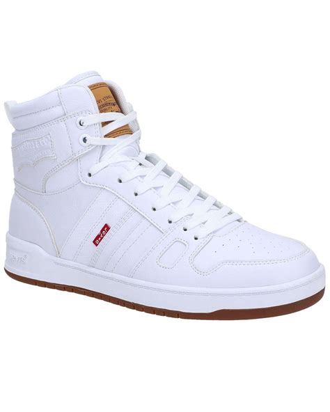 levi shoes high tops|white high top levi's shoes.